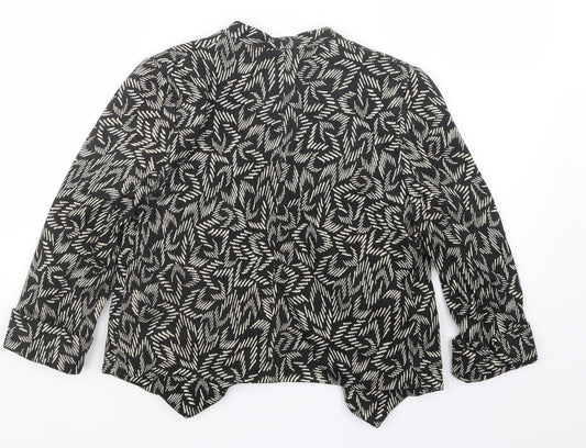 Principles Womens Black Geometric  Jacket  Size 8