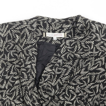 Principles Womens Black Geometric  Jacket  Size 8