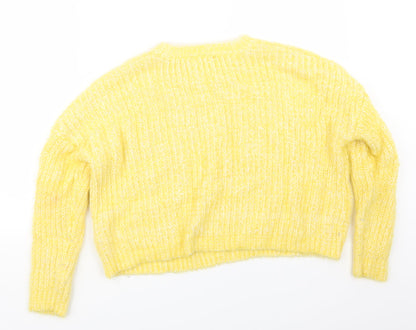 Womens UK Size M New Look Yellow Pullover Jumper