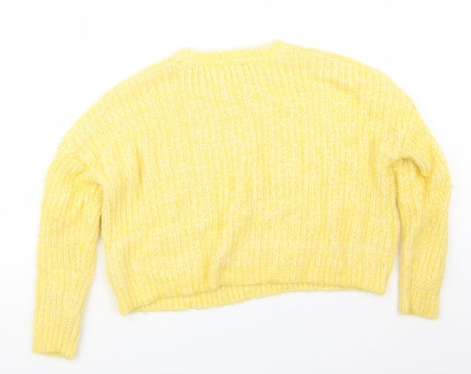 Womens UK Size M New Look Yellow Pullover Jumper