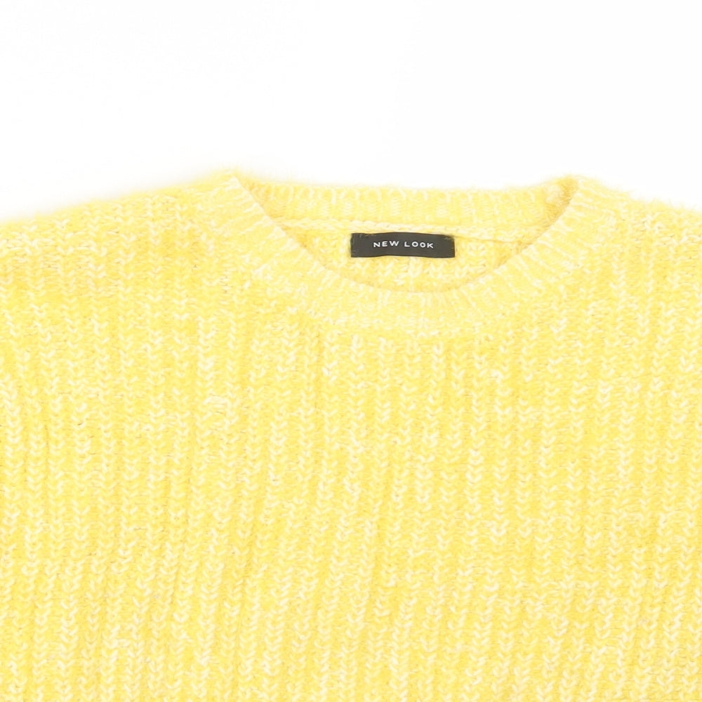 Womens UK Size M New Look Yellow Pullover Jumper