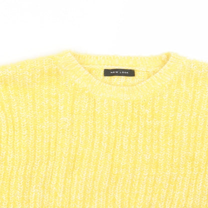 Womens UK Size M New Look Yellow Pullover Jumper