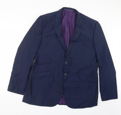 Mens UK Size 42 Marks and Spencer Regular Blue Suit Jacket