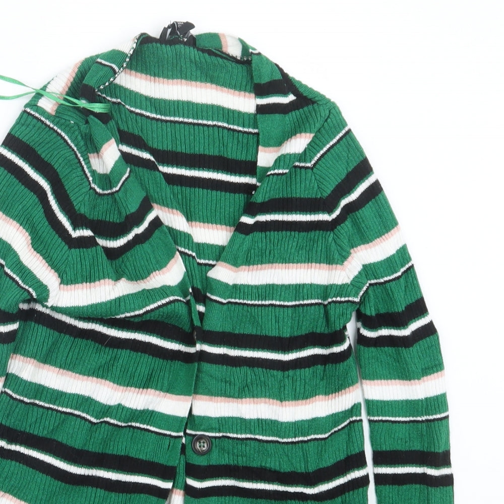Womens UK Size 8 New Look Green Cape Jumper