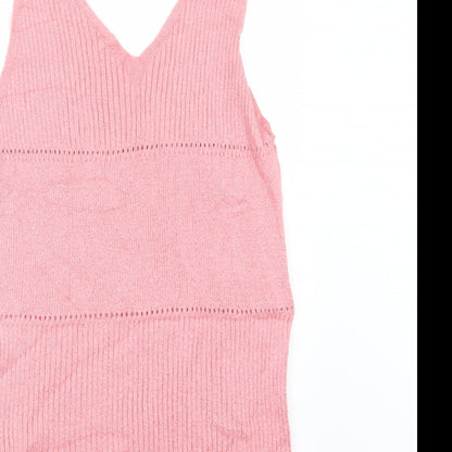 George Womens Pink  Knit Pullover Jumper Size 14