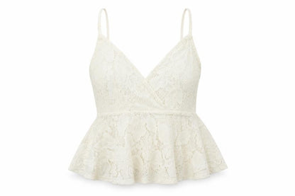 Wyldr Womens Ivory  Lace Basic Tank Size S