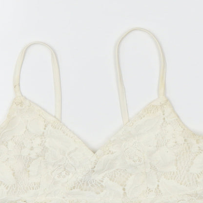 Wyldr Womens Ivory  Lace Basic Tank Size S