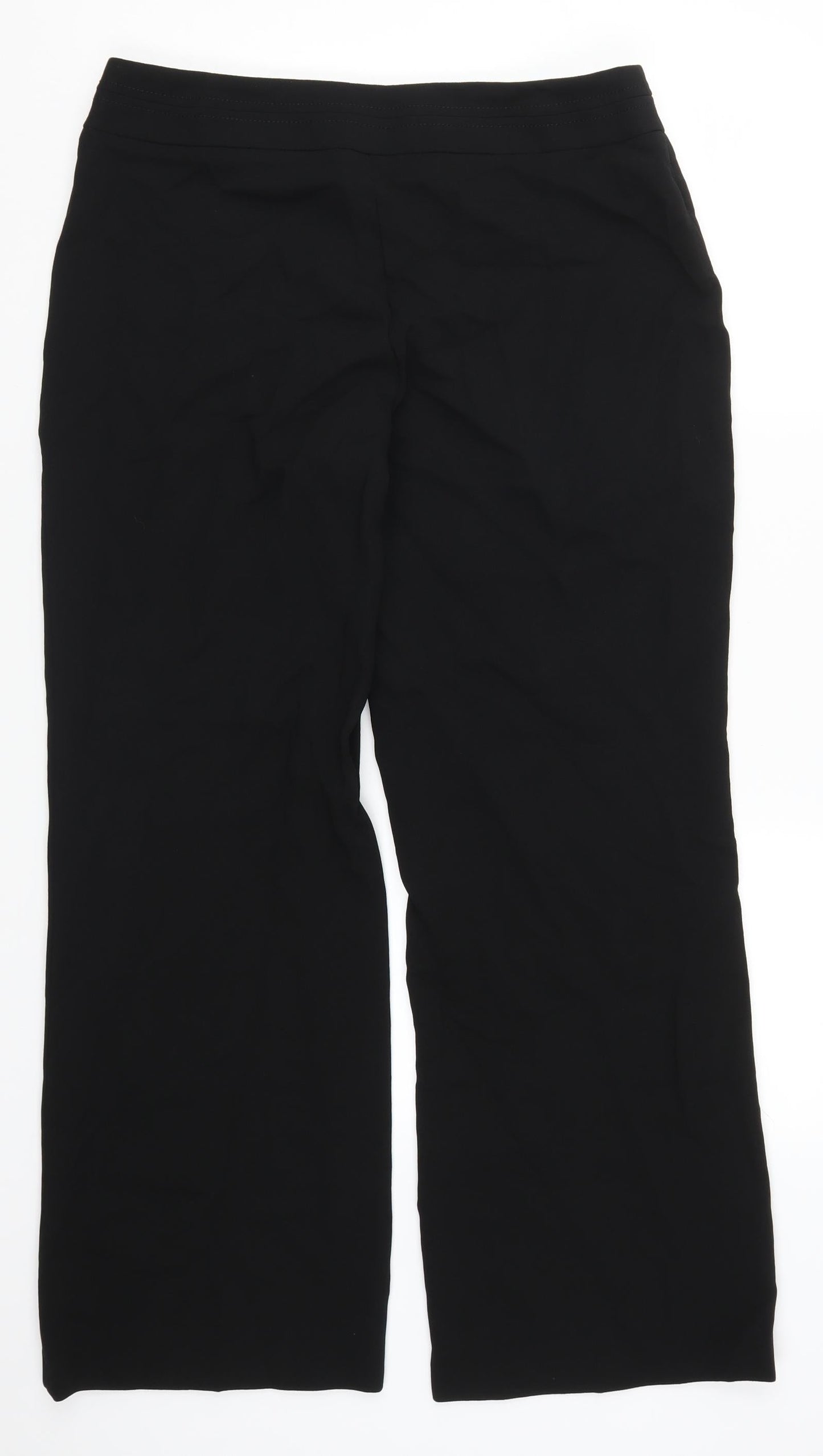 Womens UK Size 14 Preworn Regular Fit  Black Trousers