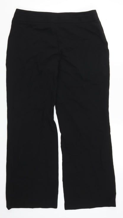 Womens UK Size 14 Preworn Regular Fit  Black Trousers