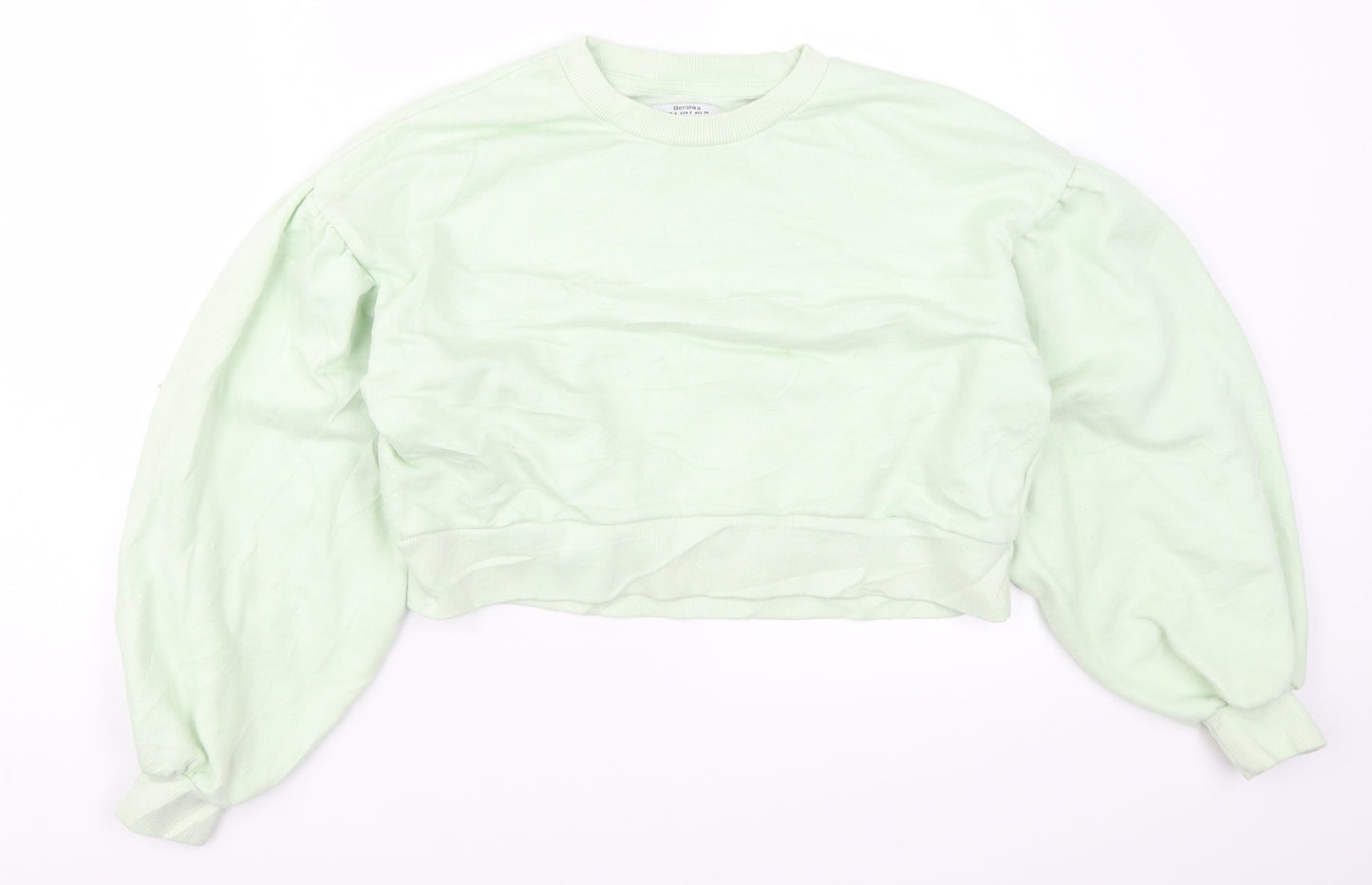 Bershka Womens Green   Pullover Sweatshirt Size S