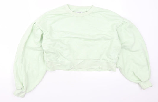 Bershka Womens Green   Pullover Sweatshirt Size S