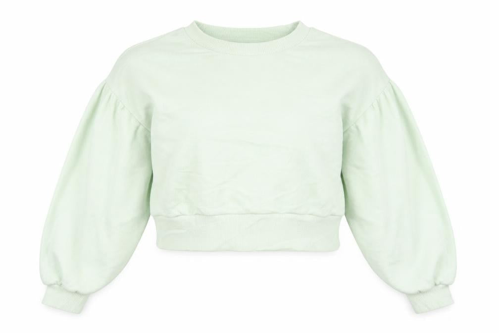 Womens UK Size S Bershka Green Pullover Sweatshirt
