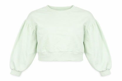 Womens UK Size S Bershka Green Pullover Sweatshirt