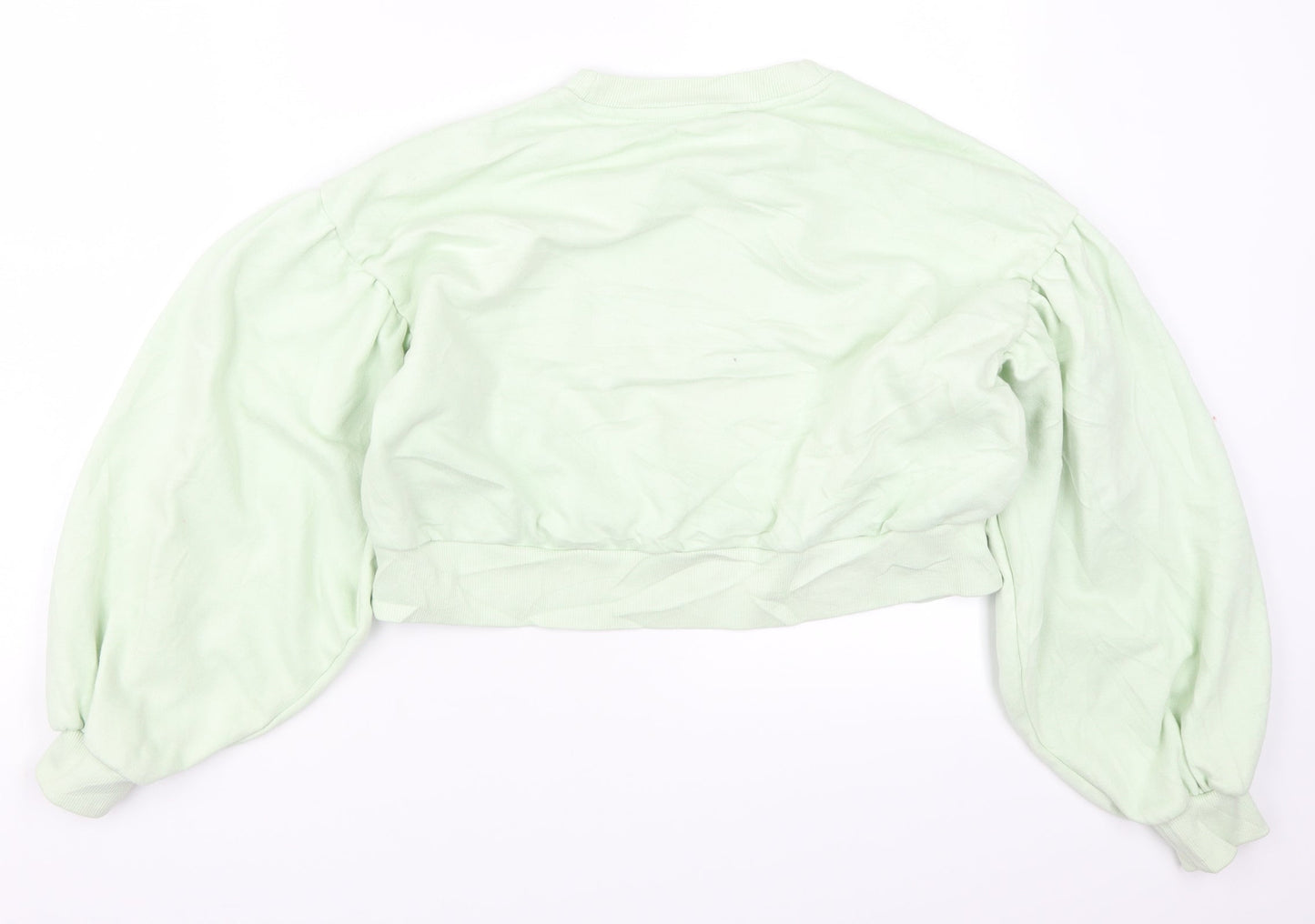 Bershka Womens Green   Pullover Sweatshirt Size S