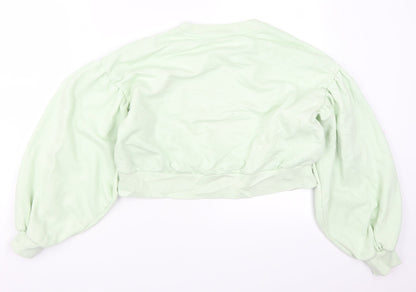 Bershka Womens Green   Pullover Sweatshirt Size S