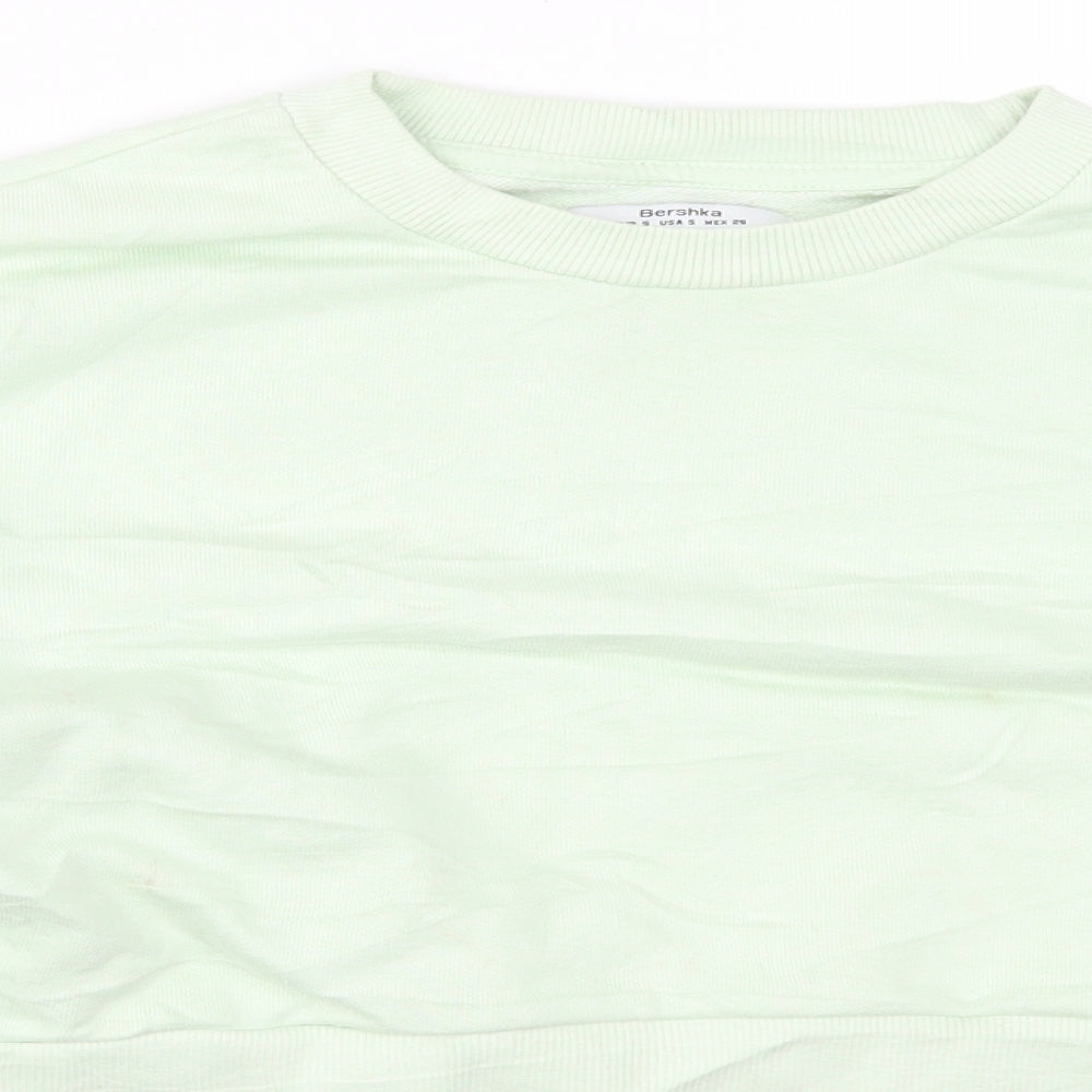 Bershka Womens Green   Pullover Sweatshirt Size S