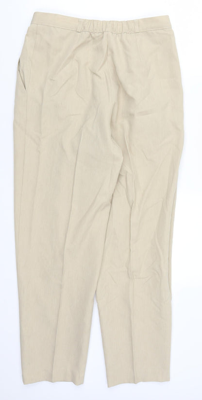 Womens UK Size 14 Marks and Spencer Regular Fit  Beige Trousers