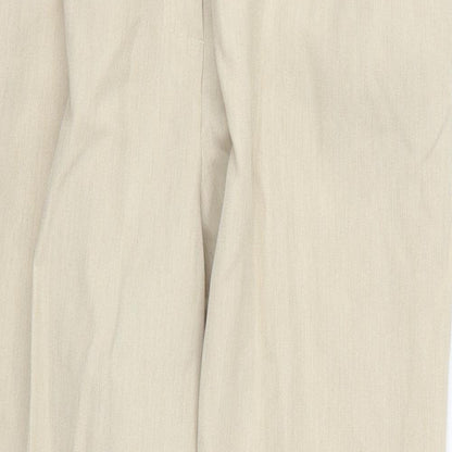 Womens UK Size 14 Marks and Spencer Regular Fit  Beige Trousers