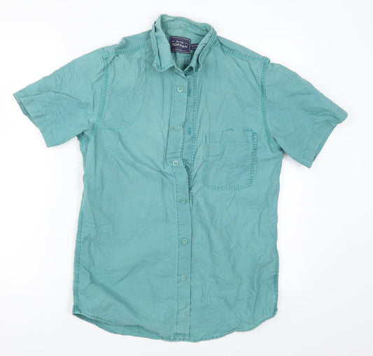 Topman Mens Blue    Button-Up Size S