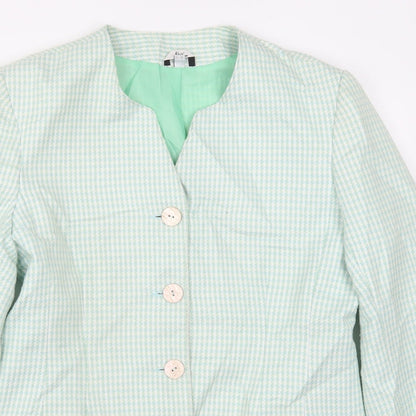 Klass Womens Green Geometric  Jacket  Size 10