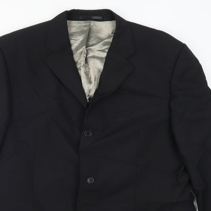 Mens UK Size 42 Lino Vierra Regular Black Suit Jacket