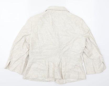 J Taylor Womens Beige   Jacket  Size 16