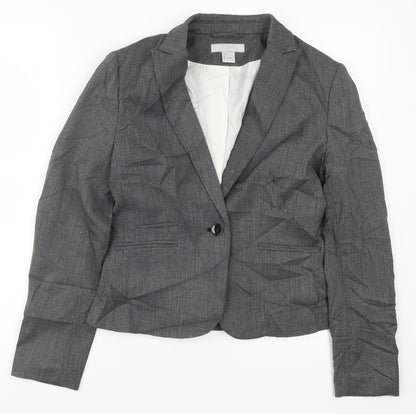 H&M Womens Grey   Jacket Suit Jacket Size 8