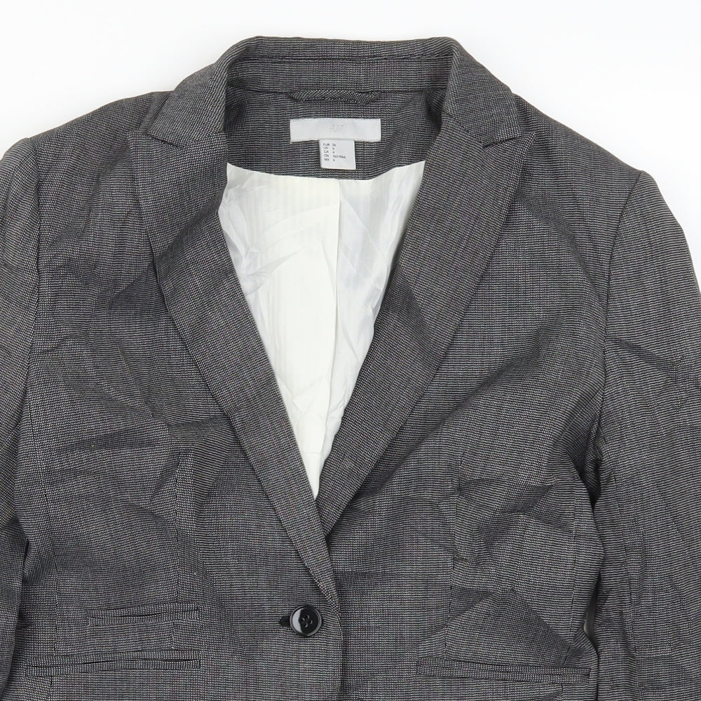 H&M Womens Grey   Jacket Suit Jacket Size 8