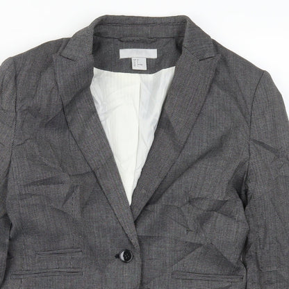 H&M Womens Grey   Jacket Suit Jacket Size 8
