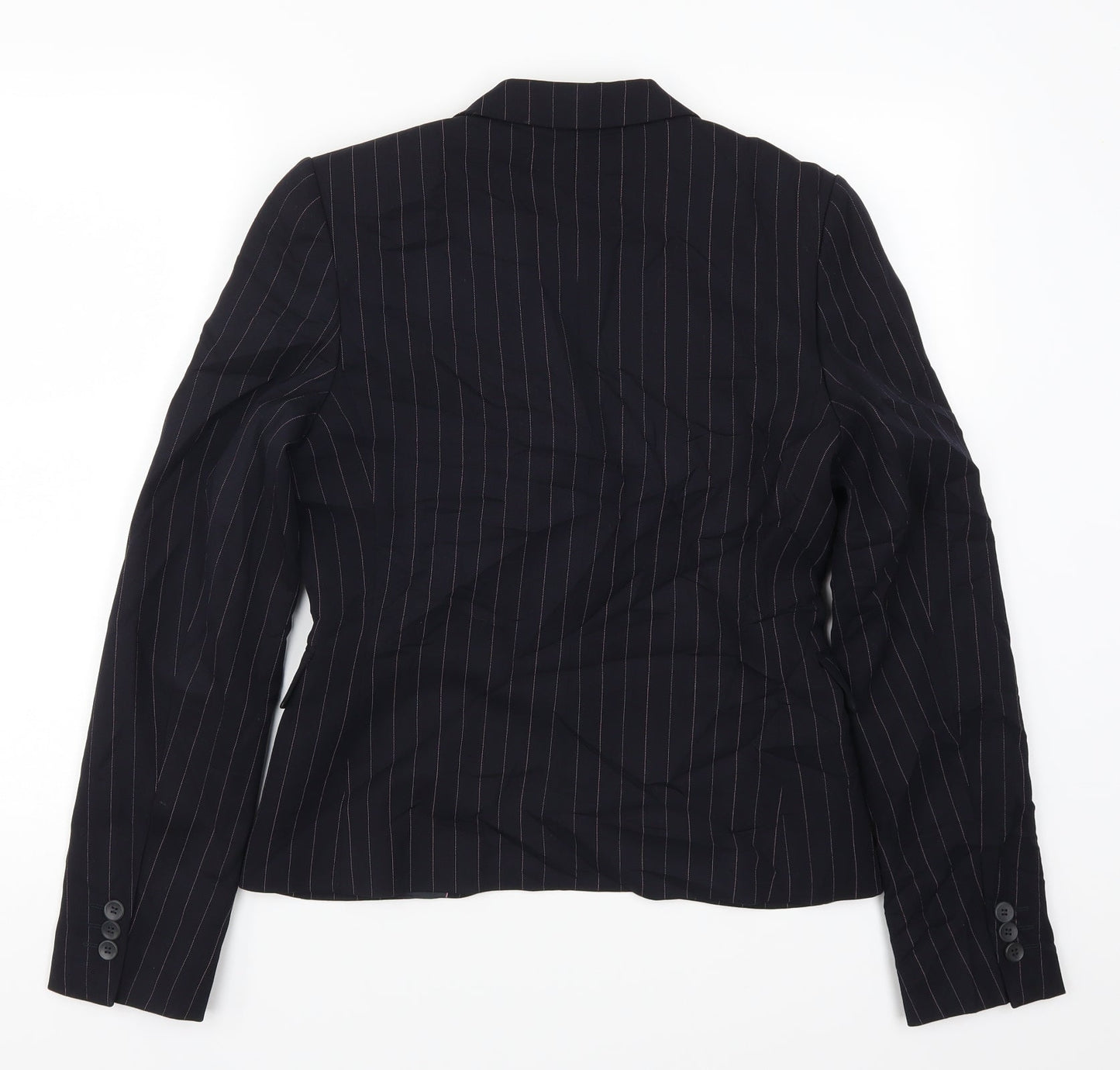 Per Una Womens Blue Striped  Jacket Suit Jacket Size 10