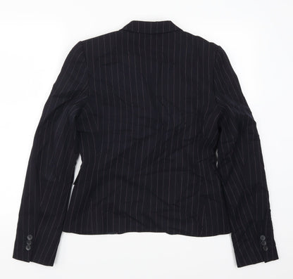 Per Una Womens Blue Striped  Jacket Suit Jacket Size 10