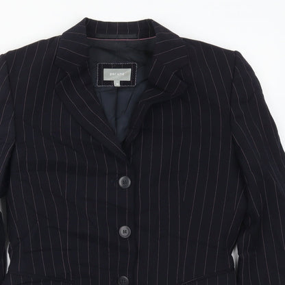 Per Una Womens Blue Striped  Jacket Suit Jacket Size 10