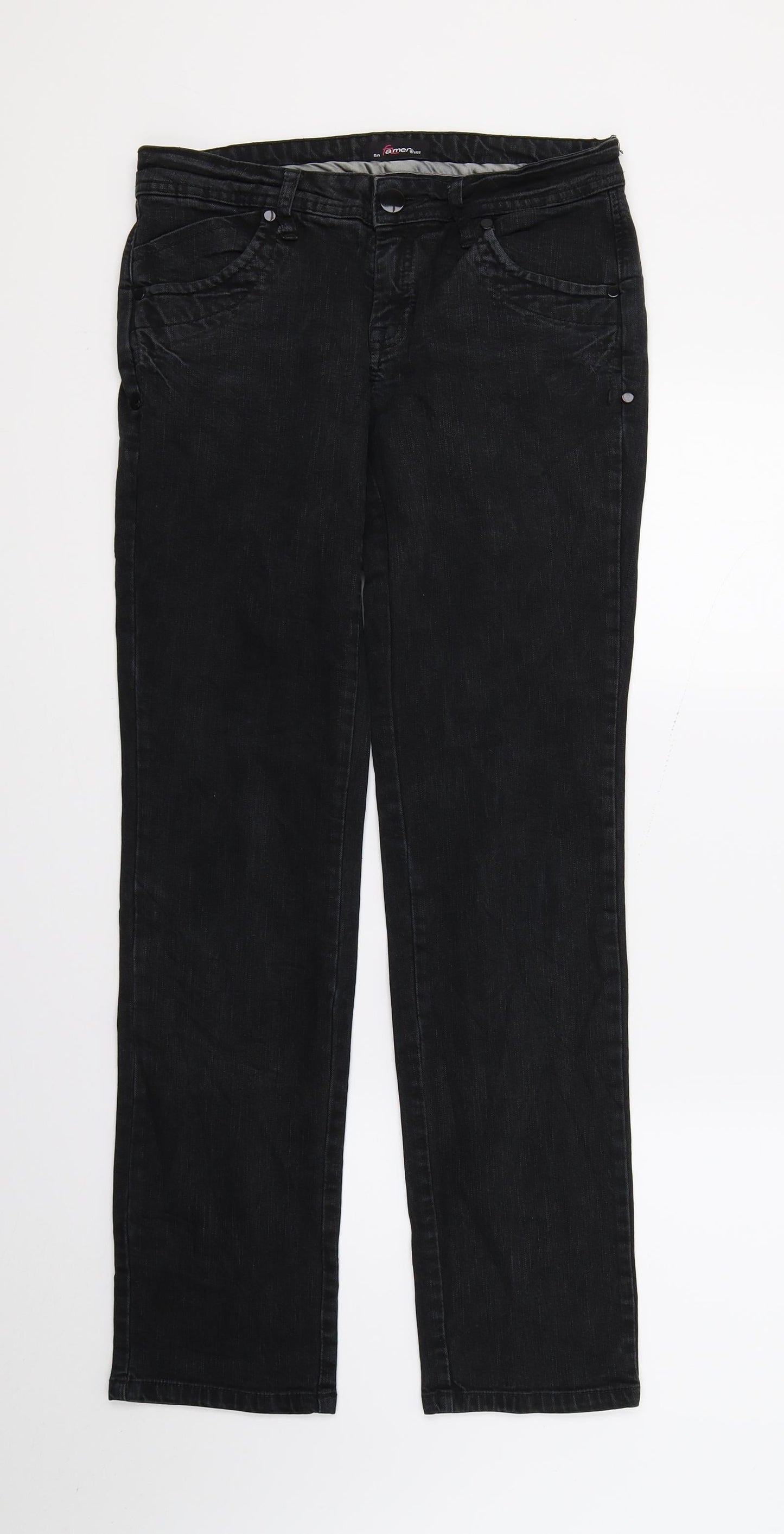 FALMER  Womens Black  Denim Skinny Jeans Size 10 L30.5 in