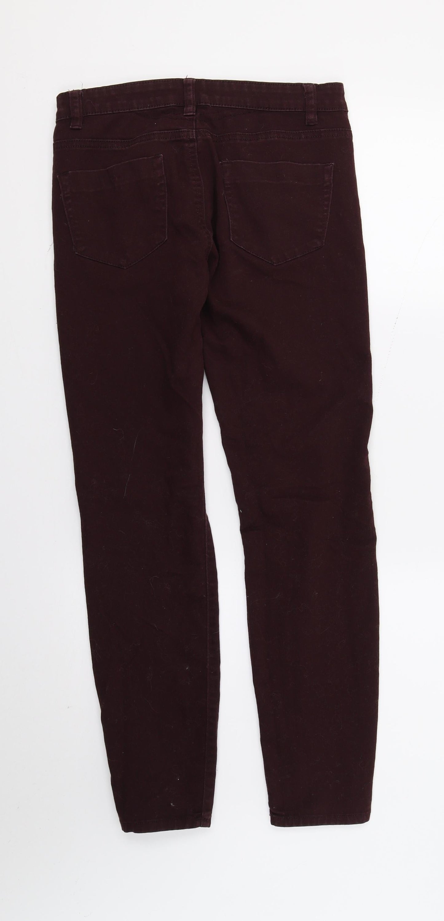 Womens UK Size 10 DenimCo Regular Fit Skinny Purple Jeans