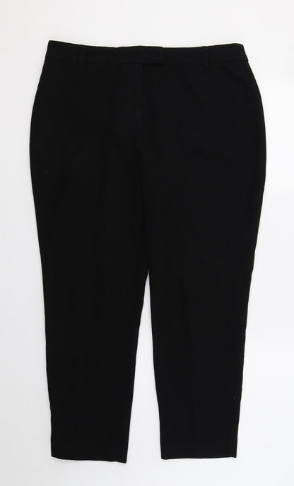 Womens UK Size 14 Papaya Regular Fit  Black Trousers