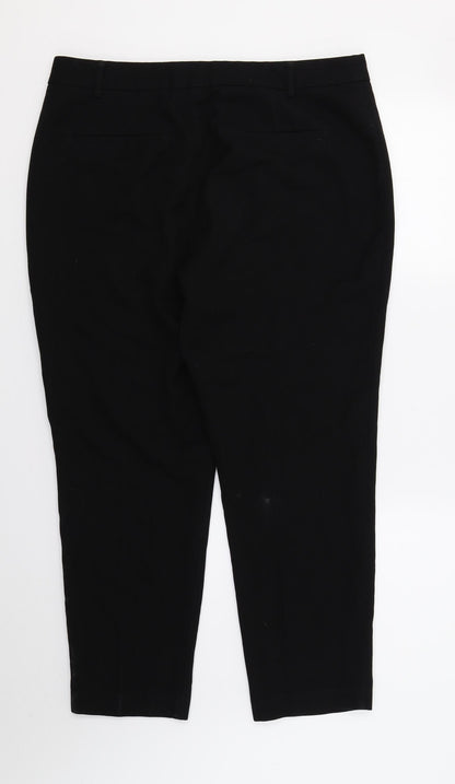 Womens UK Size 14 Papaya Regular Fit  Black Trousers