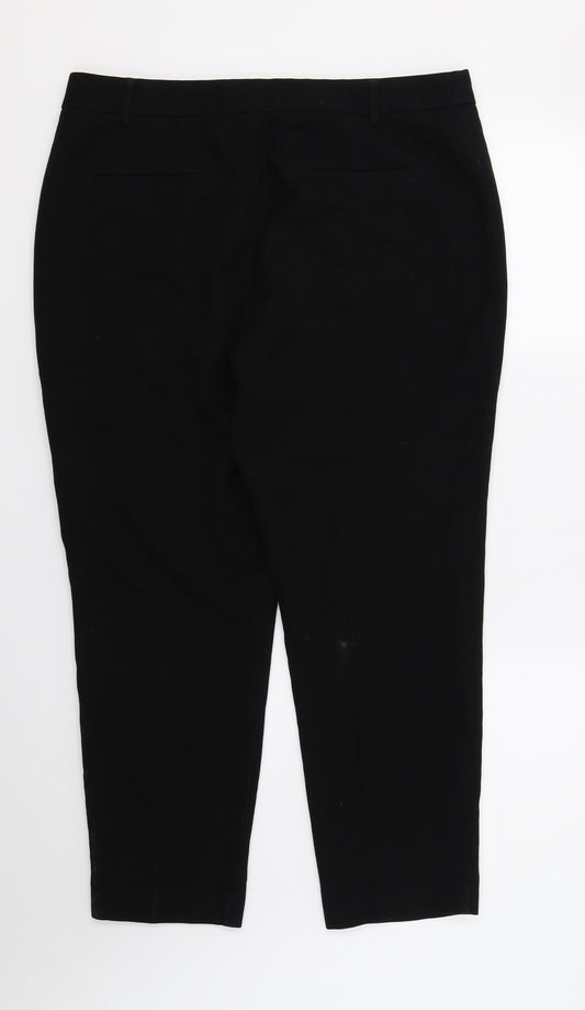 Womens UK Size 14 Papaya Regular Fit  Black Trousers