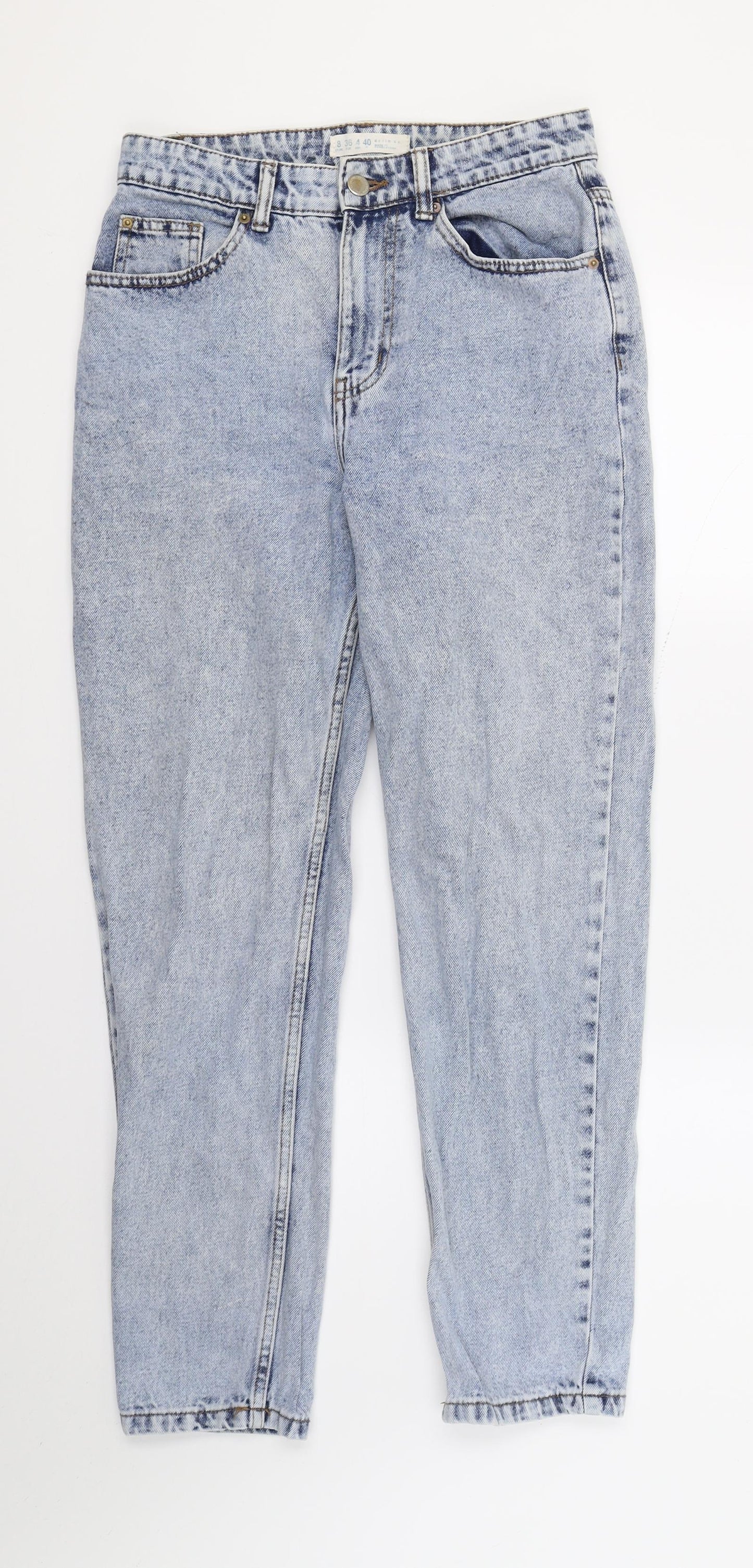 Womens UK Size 8 DenimCo Regular Fit Straight Blue Jeans
