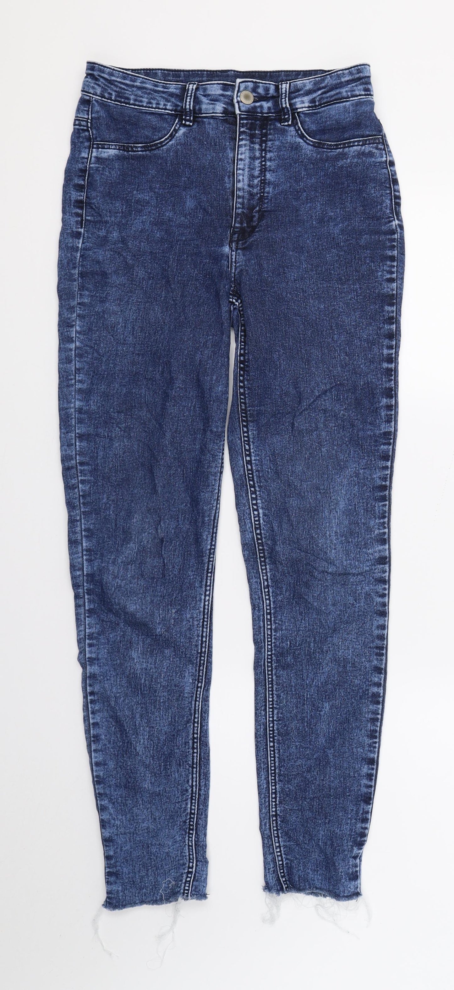 Womens UK Size 10 H&M Regular Fit Skinny Blue Jeans