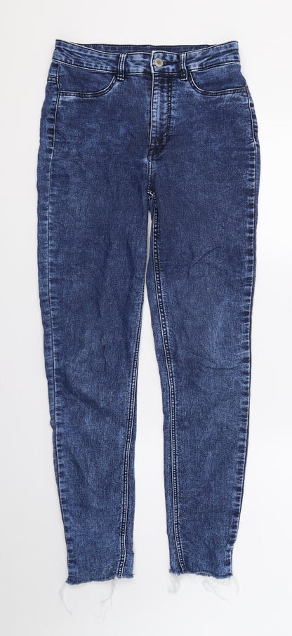 Womens UK Size 10 H&M Regular Fit Skinny Blue Jeans