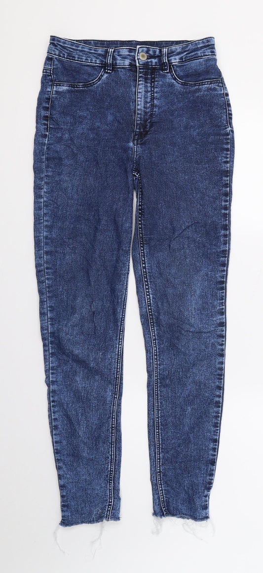 Womens UK Size 10 H&M Regular Fit Skinny Blue Jeans