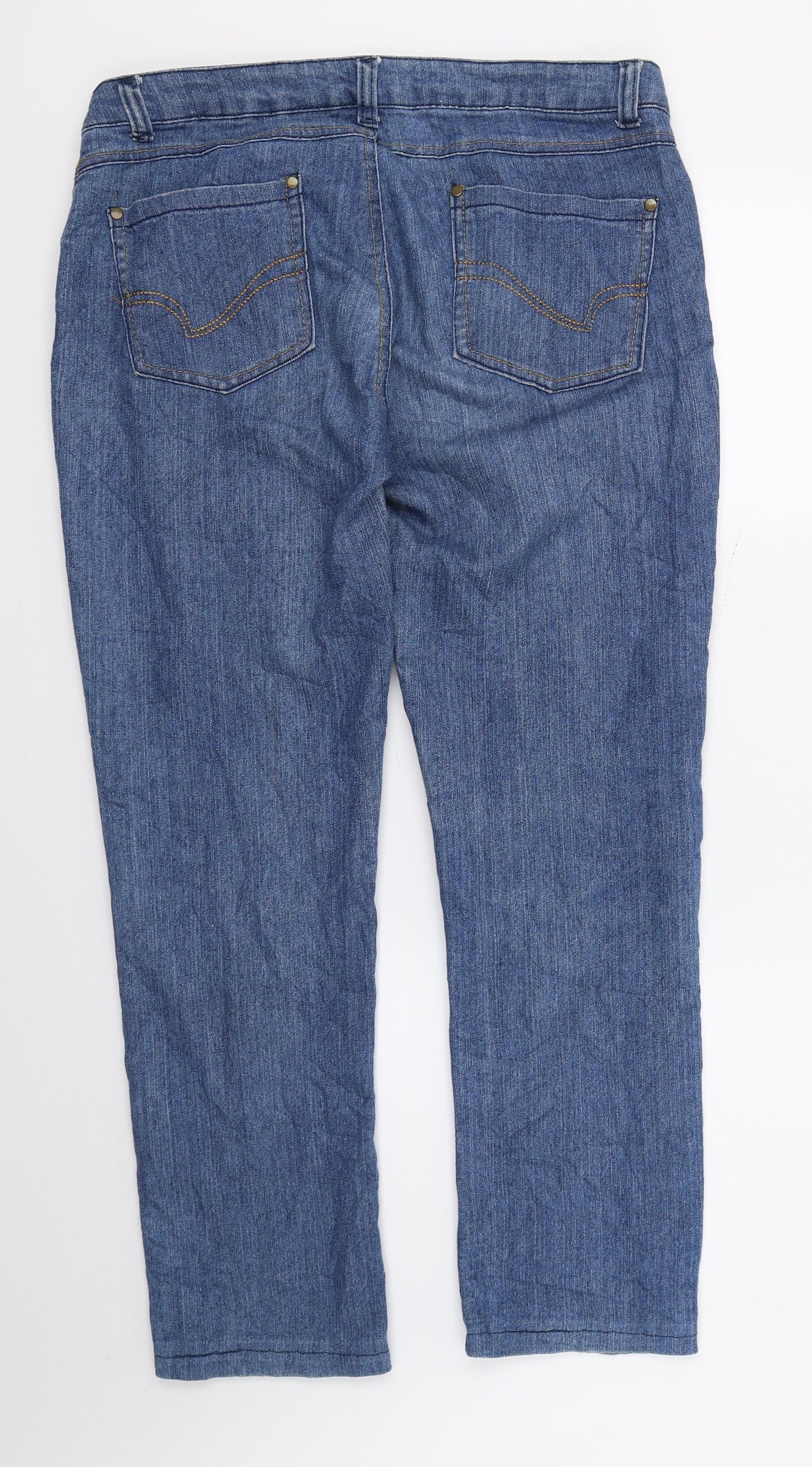 Womens UK Size  Preworn Regular Fit Straight Blue Jeans