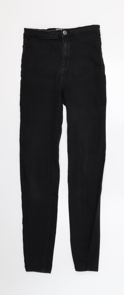 Womens UK Size 10 DenimCo Regular Fit Skinny Black Jeans