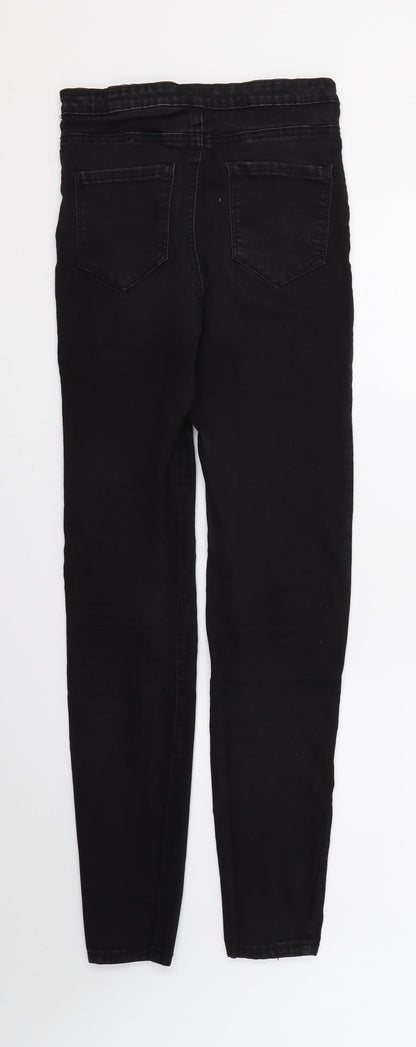 Womens UK Size 10 DenimCo Regular Fit Skinny Black Jeans