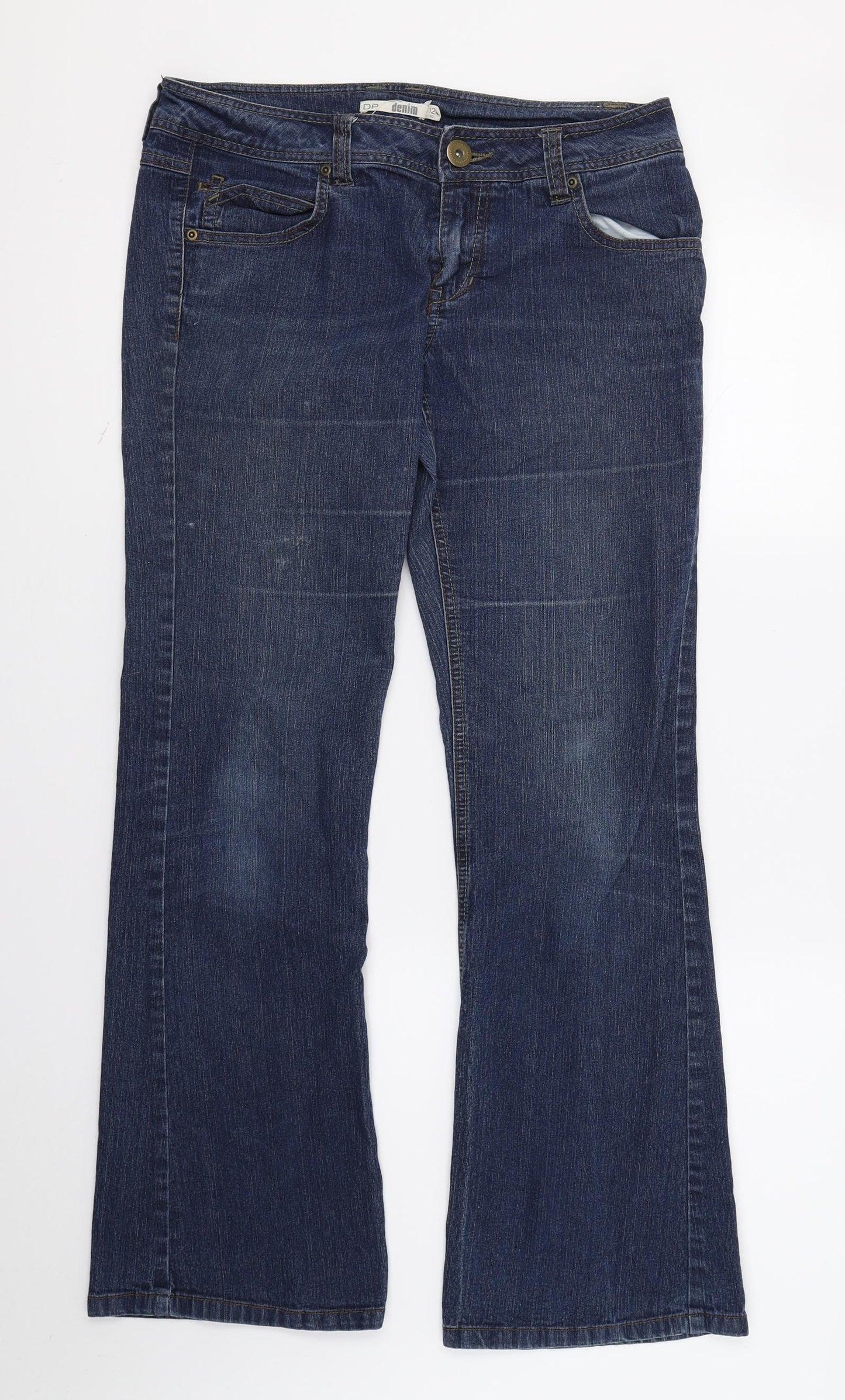 Dorothy Perkins Womens Blue  Denim Straight Jeans Size 12 L30 in