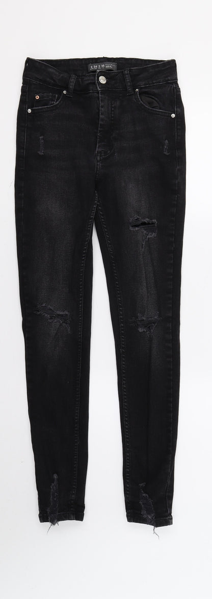Womens UK Size 6 DenimCo Regular Fit Skinny Black Jeans