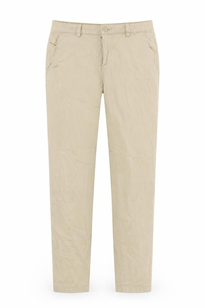 Womens UK Size 8 Pull&Bear Regular Fit Chino Beige Trousers