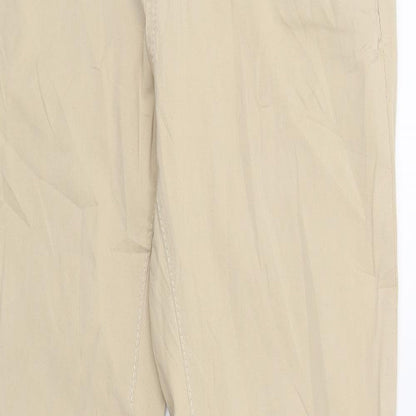 Womens UK Size 8 Pull&Bear Regular Fit Chino Beige Trousers