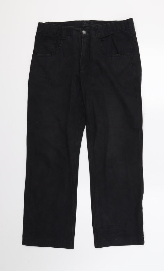 Lemmi Mens Black  Denim Straight Jeans  L26 in