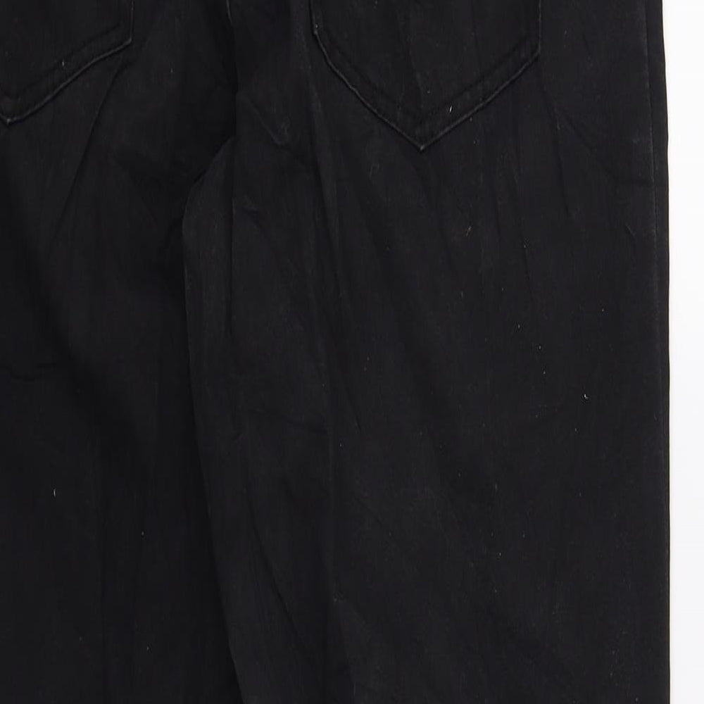 Lemmi Mens Black  Denim Straight Jeans  L26 in